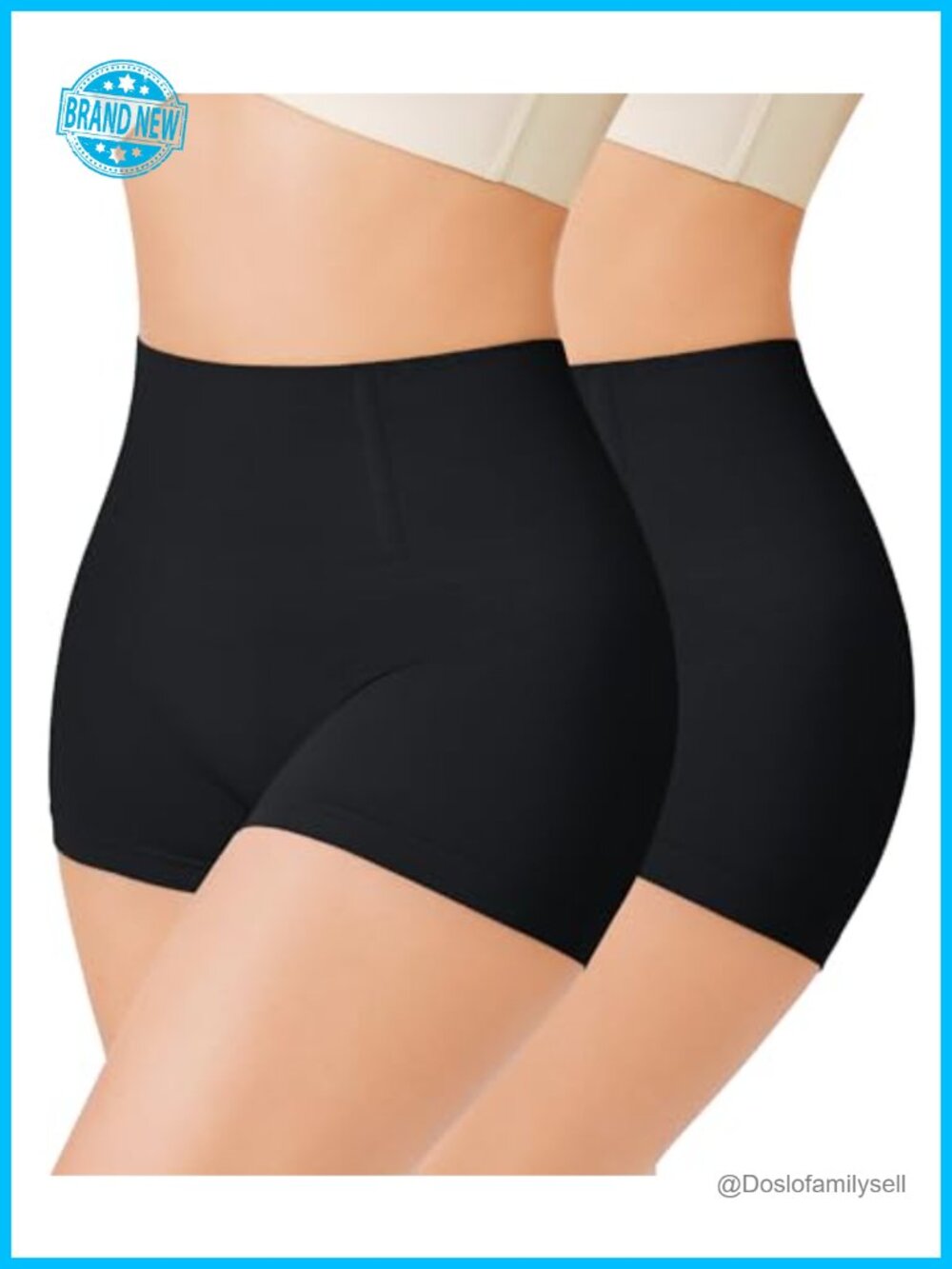 Nebility Seamless Slip Shapewear Shorts Anti-Chafing Tummy Control Boyshorts